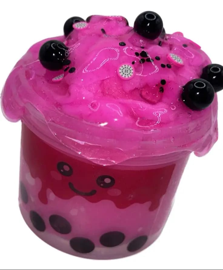 3 IN 1 Frozen Fruit Boba Slime kit (4+1) 5oz Cloud+Clear Slime With FREE EXTRAS (DRAGON FRUIT , GRAPE , LEMON , MANGO)