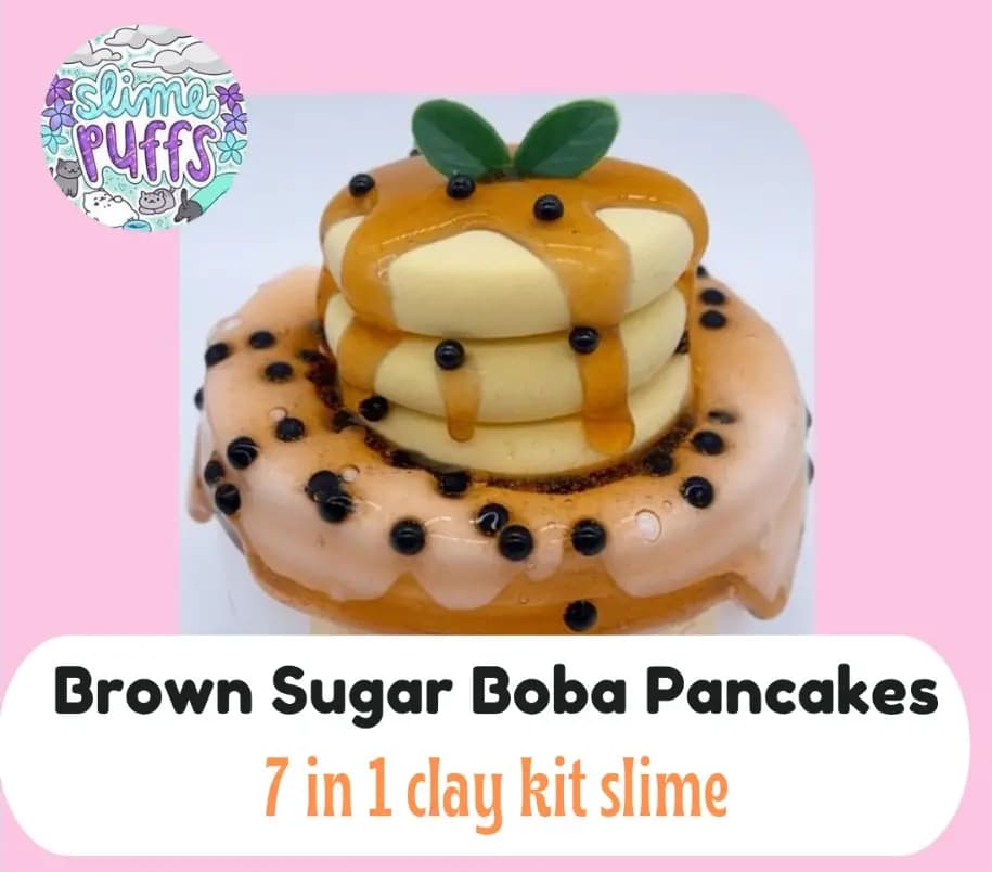 Brown Sugar Boba Pancakes  7-in-1 DIY Clay Slime Kit (4oz)