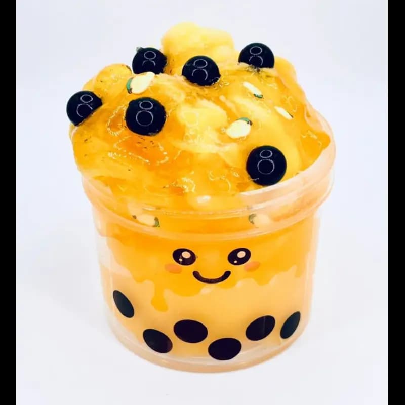 3 IN 1 Frozen Fruit Boba Slime kit (4+1) 5oz Cloud+Clear Slime With FREE EXTRAS (DRAGON FRUIT , GRAPE , LEMON , MANGO)