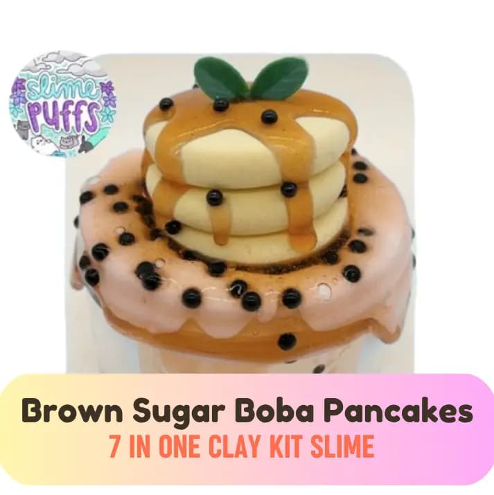 Brown Sugar Boba Pancakes  7-in-1 DIY Clay Slime Kit (4oz)