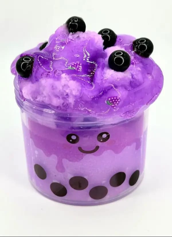 3 IN 1 Frozen Fruit Boba Slime kit (4+1) 5oz Cloud+Clear Slime With FREE EXTRAS (DRAGON FRUIT , GRAPE , LEMON , MANGO)