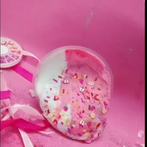 Pink & White Strawberry Butter Slime - 4oz | Soft, Stretchy, and Buttery Texture | Perfect for Sensory Play and Stress Relief