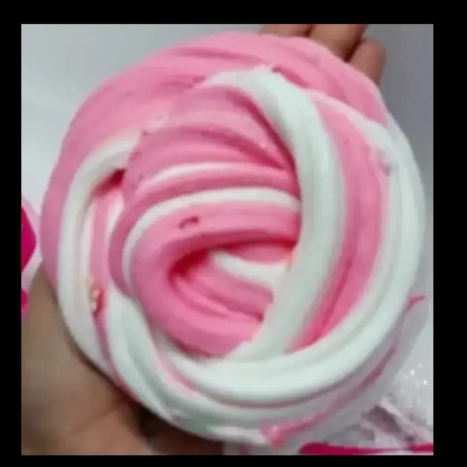 Pink & White Strawberry Butter Slime - 4oz | Soft, Stretchy, and Buttery Texture | Perfect for Sensory Play and Stress Relief